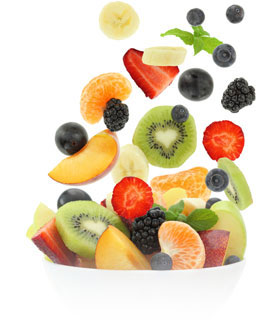 Bowl of healthy fruit